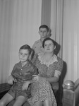 Mrs. Raymond Allen McDaniel and sons, Raymond Allen Junior (standing) and Robert Barr