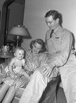 Captain Harold K. Johnson, his wife and daughter, Georganne