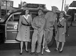 McCloskey General Hospital Patients: Corporal Woodrow Brown, Lieutenant Ralph S. McGill with Red Cross volunteer girls