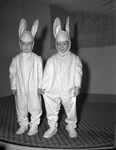 (Left to right) Dickie Lee Southard and Jerry Culley are dressed in Easter Bunny costumes