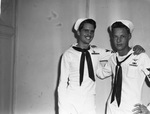 R. Gerald Averitt, Navy airman from Knox City, Texas, left, and Thomas Dugan Baxter of Fort Worth, Texas