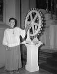 Saint Patrick's Catholic Church. Tommy Reynolds, altar-boys ringing a new bell-wheel.