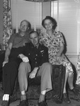 Lieutenant A. D. Roberts with his parents, Mr. and Mrs. E. S. Roberts