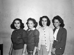 E. M. Daggett Junior High School student officers. Left to right, Mary Frances Ginsberg, Joan Webb, Ann Weatherford and Jo Ann Cowan.