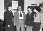 Armistice Day parade planning: Mayor McCrary with Lieutenants Elizabeth E. Lee, Thelma D. Schaffner and Dede N. Cook