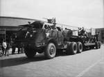 Sixth War Loan Drive parade, 155 millimeter howitzer on display