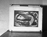 "Green Fish," color etching by Dickson Reeder