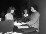 Miss Jo Ruth Encke selling bonds to Jean Hutton and Sarah Frances Schad