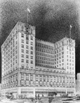 Drawing of the Fort Worth Club Building