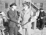 Fort Worth Quartermaster Depot. Christmas. Colonel Wannie L. Bartley and Howard Brown