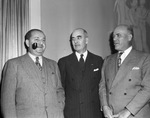 Chamber of Commerce. Membership dinner. Left to right, I. M. Laddon of San Diego; John Kennedy and Olin Culberson.