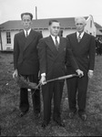 Cargill Baptist Church Ground-breaking: Edwin E. Moore, Reverend W. A. Harryman and F. R. Pruett
