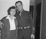 Mrs. H. L. Little of Wink, Texas and her son, Sergeant Beekie Ezell