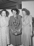 North Fort Worth Garden Club. Show winners. Left to right, Mrs. E. W. Shine, Mrs. David McGee and Mrs. Max Farmer