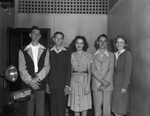 W. C. Stripling Junior High School play cast. Jack Joyce, Eddie Clingman, Joyce Lock, Martin Turner and Kay Guinn