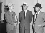 Santa Fe Railway Officials. Left to right Fred Thornton, Chicago; A. C. Ater, Galveston, Santa Fe general passenger agent, and Arthur A. Dailey, Chicago.