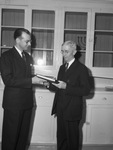 Doctor J. M. Price, right, director of Baptist Seminary School of Religious Education, with W. L. Howse