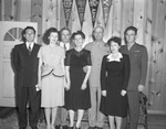 Boydstun Group with Major General Cook: Ira S. Boydstun, Mrs. Jack Guthrie, J. J. Boydstun, Mrs. Boydstun, Mrs. Tylene Boydstun and R. G. Boydstun