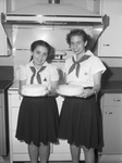 Camp Fire Girls. Laura Moulton and Dorothy Adler, winnners in baking contest