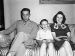 Lieutenant Colonel and Mrs. Harold C. Blank and son, Wesley Drew