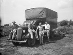 Cleanup campaign. Volunteer workers, left to right, Bob Christopher, Arthur Caldwell, James Plynell and Kenneth Reynolds