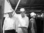 Oil field workers (left to right) Bob Roberts, Roscoe Laten and L. C. Tepley