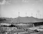 Circus tent being erected