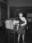 Back to School. Johnny Lipman with his dog