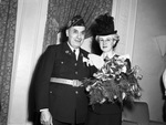 Herman G. Nami of San Antonio, Texas, commander of State Department, American Legion, and Mrs. Kelly Farrar of Breckenridge, Texas