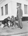 American Society of Safety Engineers R. L. Carson, left and EARL Deterly (man standing not identified).