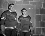 Fort Worth Rangers ice hockey players Gord Tottle (left) and Ted Garvin
