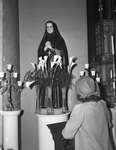 Saint Patrick's Catholic Church. New Statues. Statue of Blessed Frances Cabrini.