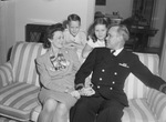 Lieutenant A. O. Evans with his wife and children