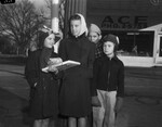 Winter scenes West Van Zandt students, left to right, Ladelle Wharton, Joan Adams, Bobbie Joe Wharton and Everett Arthur Pack