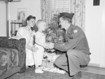 David Earl Fowler with his parents, Corporal and Mrs. Earl Fowler