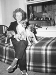 Daisy Askew Kuhlman and three Boxer puppies