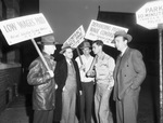 Western Electric Company strike. Left to right: W. M. Wallis, L. R. Marney and W.R. Moore