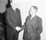 Gibb Gilchrist, left, president of Texas A & M College with T. S. Painter, acting president of the University of Texas