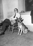 Arthur Corbitt with "Lady", his seeing eye dog
