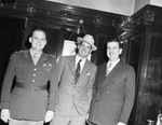Left to right: Lieutenant Colonel Jack G. S. Maxfield, Dallas; Doctor Dean B. Cowie, Washington, D. C., and Doctor J. R. Maxfield Junior.