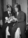 Shriner Imperial Potentate William H. Woodfield Junior, of San Francisco, California,left, and J. M. Williams, Potentate of Moslah Temple, Fort Worth, Texas