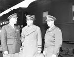 Colonel Delmar Spivey, Major General Frederick L. Anderson, and Colonel Joe Kelly