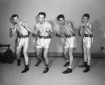 A line of Fort Worth Golden Gloves boxers