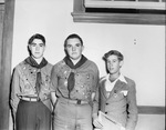 Boy Scouts high award winners. John Freese, R. G. Webb and Billy Ray Ruth