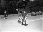 Fort Worth Recreation Department junior baseball league batter Floyd Gibson after his scored double