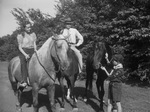 S. W. Freese with his children and horses