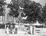 Horse trough carving on Courthouse Square