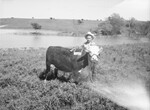 Bud Logan With His Champion Fat Steer
