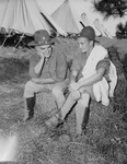 Texas National Guardsmen Resting on Hay