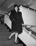 Mrs. Edith Hoerster Modeling Fur Coat